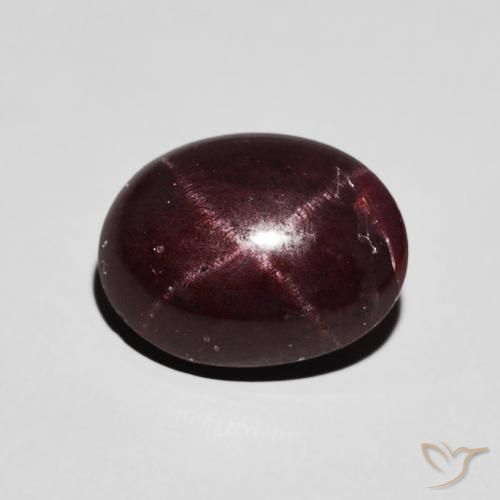 6.48ct Natural Vermelho escuro Granada Estrela, oval, Opaco