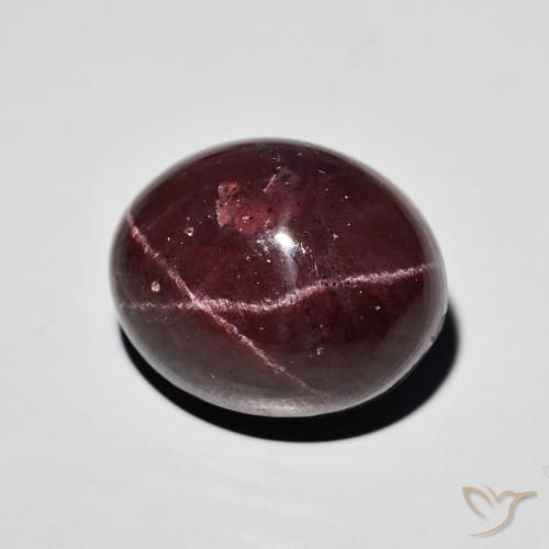 Granada Estrela vermelho mogno Natural 24.09ct, oval, Opaco