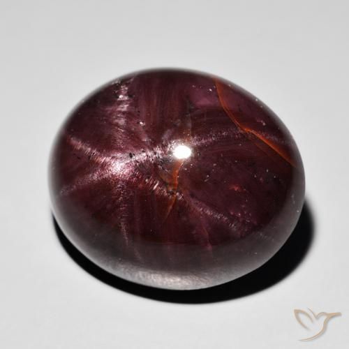 Granada Estrela Vermelho escuro Natural 39.09ct, oval, Opaco