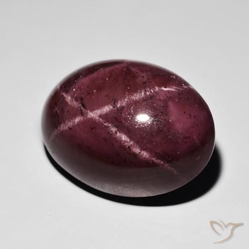Granada Estrela vermelho mogno Natural 47.43ct, oval, Opaco