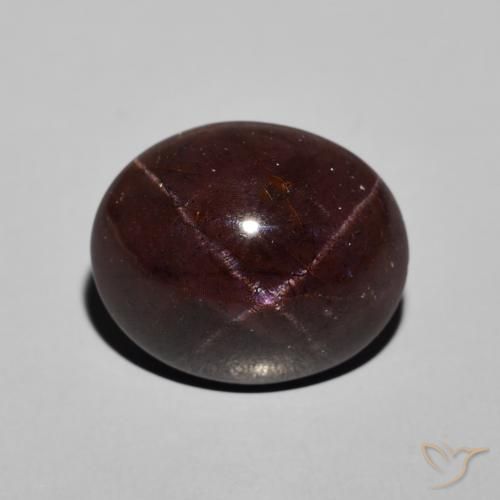 13.31ct Natural vermelho mogno Granada Estrela, oval, Opaco