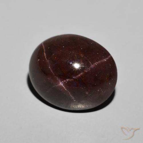 Granada Estrela vermelho mogno Natural 13.31ct, oval, Opaco