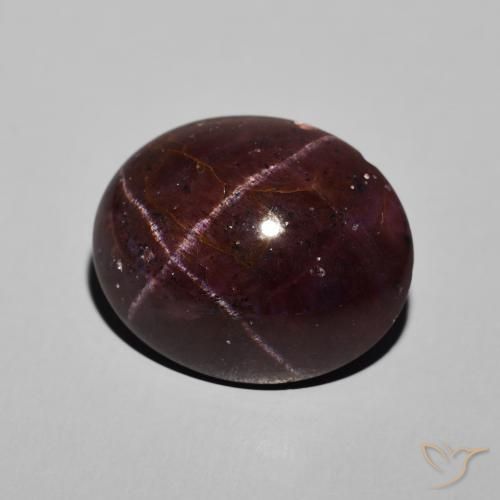 Granada Estrela Vermelho escuro Natural 20.07ct, oval, Opaco