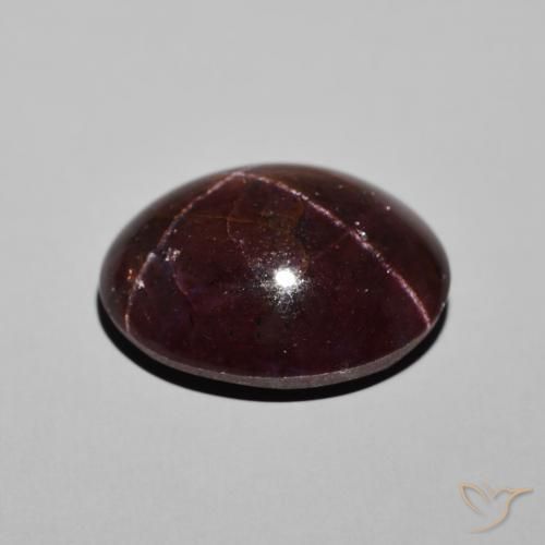 Granada Estrela Vermelho escuro Natural 20.07ct, oval, Opaco