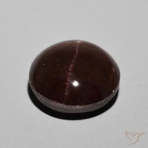Granada Estrela Vermelho escuro Natural 14.41ct, Redondo, Opaco