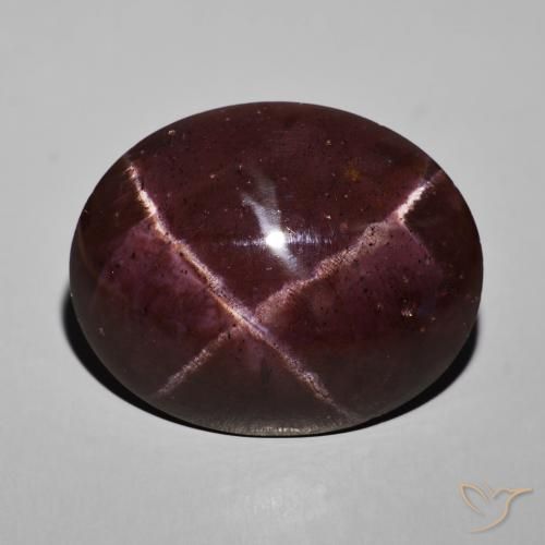 69.04ct Natural vermelho mogno Granada Estrela, oval, Opaco