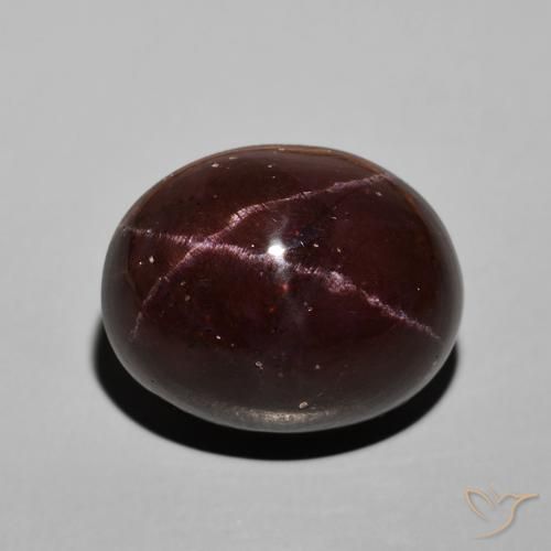 30.58ct Natural Vermelho escuro Granada Estrela, oval, Opaco