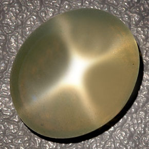 Pedra da lua estrela creme natural 10,27ct, transparente, transparente/translúcido