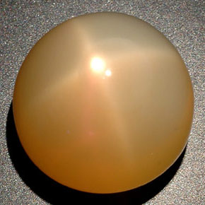 Pedra da lua estrela creme natural 25,04ct, transparente, transparente/translúcido