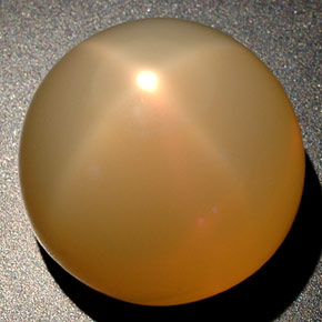 Pedra da lua estrela creme natural 25,04ct, transparente, transparente/translúcido