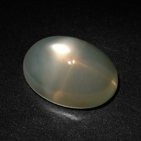 Pedra da lua estrela creme natural 27,77ct, transparente, transparente/translúcido
