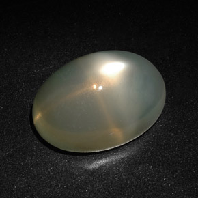 Pedra da lua estrela creme natural 27,77ct, transparente, transparente/translúcido