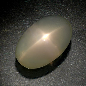 Pedra da lua estrela creme natural 34,39ct, transparente, transparente/translúcido
