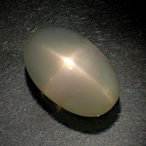 Pedra da lua estrela creme natural 34,39ct, transparente, transparente/translúcido