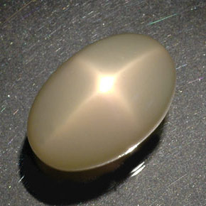 Pedra da lua estrela creme natural 34,17ct, transparente, transparente/translúcido