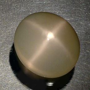 Pedra da lua estrela creme natural 34,77ct, transparente, transparente/translúcido