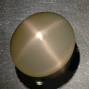 Pedra da lua estrela creme natural 34,77ct, transparente, transparente/translúcido
