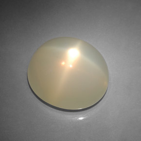 Pedra da lua estrela creme natural 23,64ct, transparente, transparente/translúcido