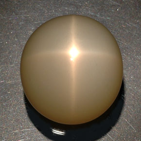 Pedra da lua estrela creme natural 87,90ct, transparente, transparente/translúcido