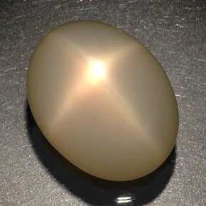 Pedra da lua estrela creme natural 56,38ct, transparente, transparente/translúcido
