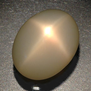 Pedra da lua estrela creme natural 56,38ct, transparente, transparente/translúcido