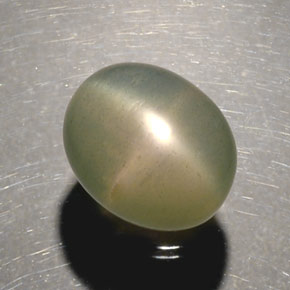 Pedra da lua estrela verde natural 5,17ct, transparente, transparente/translúcido