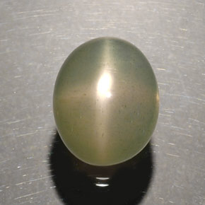 Pedra da lua estrela verde natural 5,17ct, transparente, transparente/translúcido