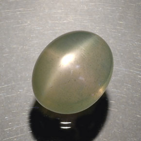 Pedra da lua estrela verde natural 5,17ct, transparente, transparente/translúcido