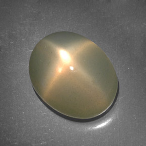 Pedra da lua estrela creme natural 5,11ct, transparente, transparente/translúcido