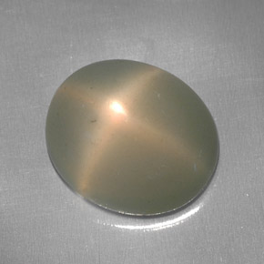 Pedra da lua estrela creme natural 5,95ct, transparente, transparente/translúcido