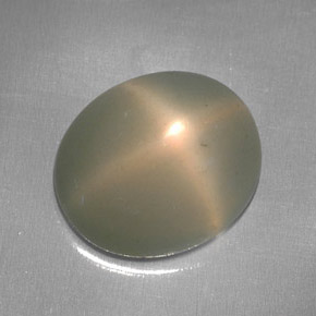 Pedra da lua estrela creme natural 5,95ct, transparente, transparente/translúcido