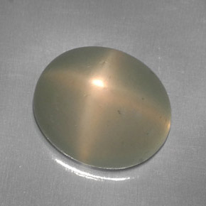 Pedra da lua estrela creme natural 5,95ct, transparente, transparente/translúcido