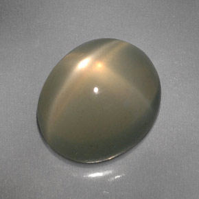 Pedra da lua estrela creme natural 6,08ct, transparente, transparente/translúcido