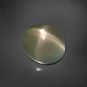 Pedra da lua estrela verde natural 4,89ct, transparente, transparente/translúcido