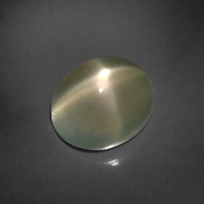 Pedra da lua estrela verde natural 4,89ct, transparente, transparente/translúcido