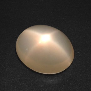 Pedra da lua estrela creme natural 16,26ct, corte oval, translúcido