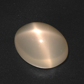 Pedra da lua estrela creme natural 17,40ct, corte oval, translúcido