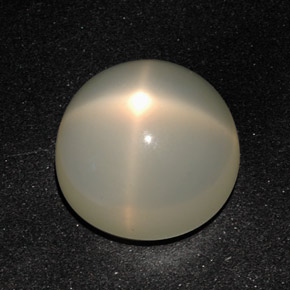 Pedra da lua estrela creme natural 12,96ct, transparente, transparente/translúcido