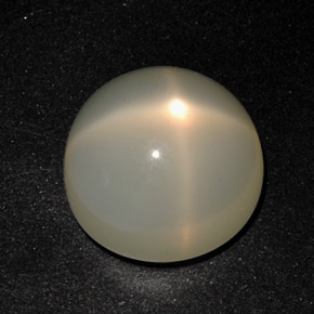Pedra da lua estrela creme natural 12,96ct, transparente, transparente/translúcido