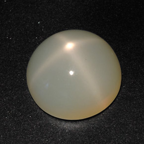 Pedra da lua estrela creme natural 11,31ct, corte redondo, translúcido