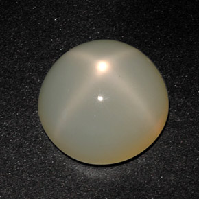 Pedra da lua estrela creme natural 11,31ct, corte redondo, translúcido
