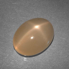 Pedra da Lua Estrela pêssego laranja Natural 7.86ct, Corte Oval, Translúcido