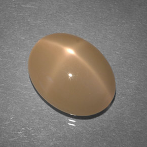 Pedra da Lua Estrela pêssego laranja Natural 7.86ct, Corte Oval, Translúcido