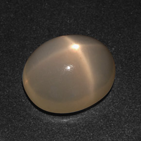 Pedra da lua estrela creme natural 10,21ct, corte oval, translúcido