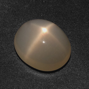Pedra da lua estrela creme natural 10,21ct, corte oval, translúcido