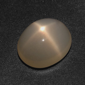 Pedra da lua estrela creme natural 10,21ct, corte oval, translúcido