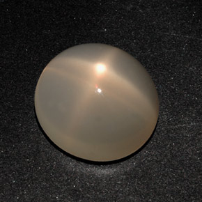 Pedra da lua estrela creme natural 11,20ct, corte oval, translúcido