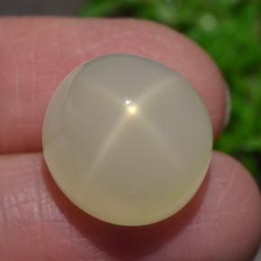 Pedra da lua estrela creme natural 15,93ct, corte oval, translúcido