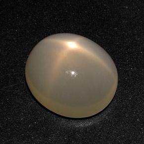 Pedra da lua estrela creme natural 11,16ct, corte oval, translúcido