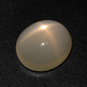 Pedra da lua estrela creme natural 11,16ct, corte oval, translúcido